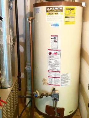 Water heater and gas line work in a Manassas basement